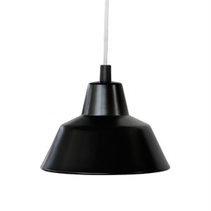 e form V�rkstedslampe Pendel Mat Sort Mellem