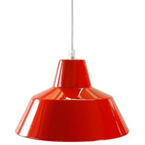 e form V�rkstedslampe Pendel R�d Stor