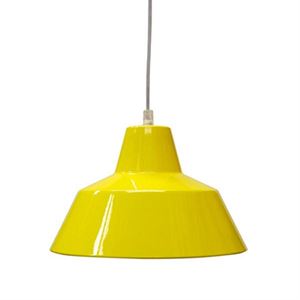 e form V�rkstedslampe Pendel Gul Stor