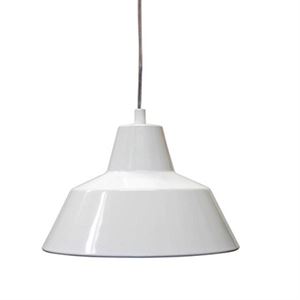 e form V�rkstedslampe Pendel Hvid Stor