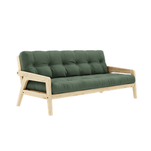 Karup Design Grab Sofa M. 5-Lags Madras 756 Olive Green/Klarlakeret