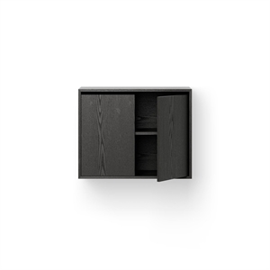 New Works Cabinet Tall w. Doors, Black Ash
